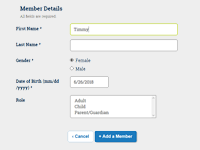 Member Details form