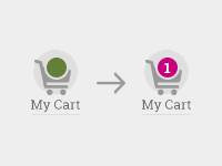 Cart icon change